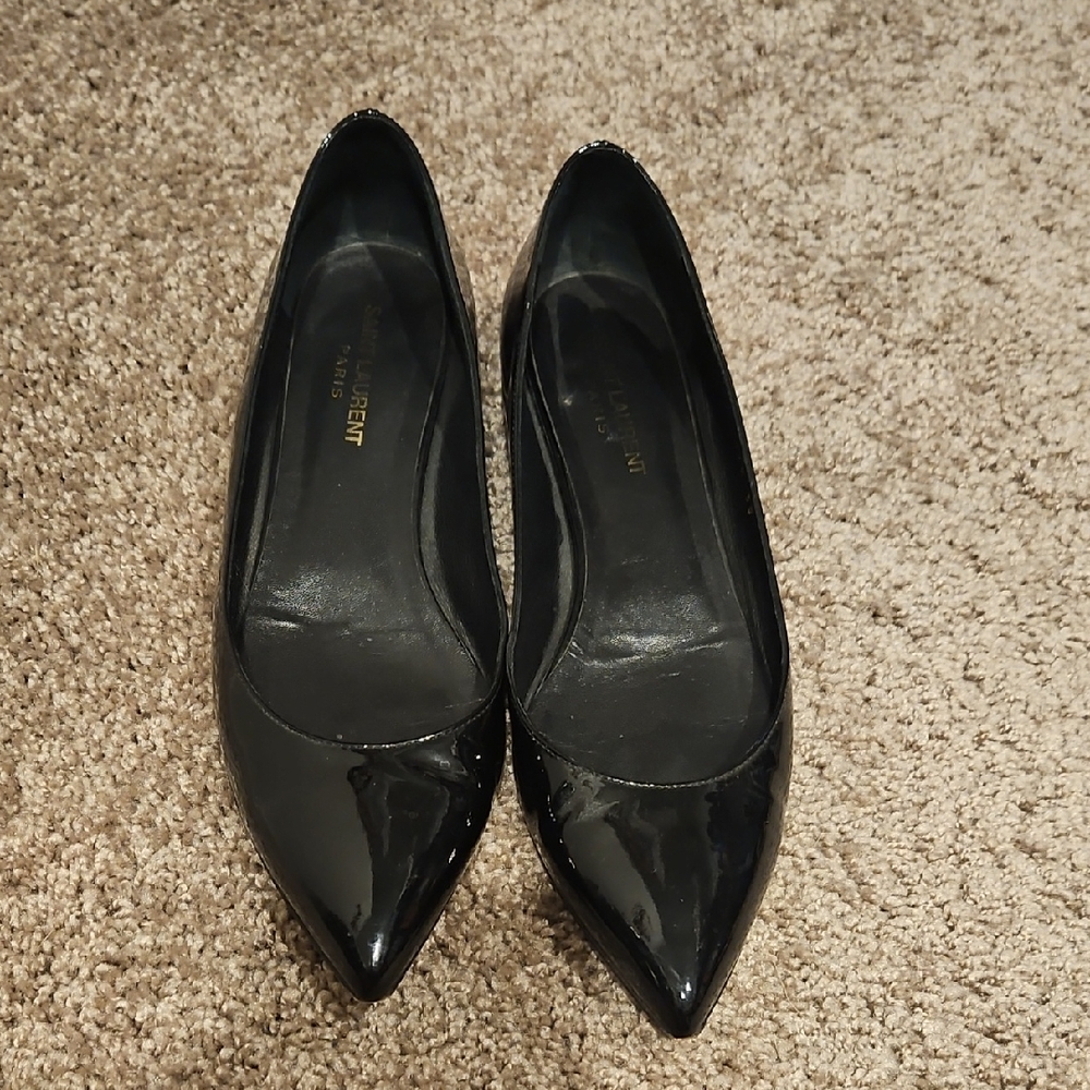 Saint Laurent Glossy Black Heels